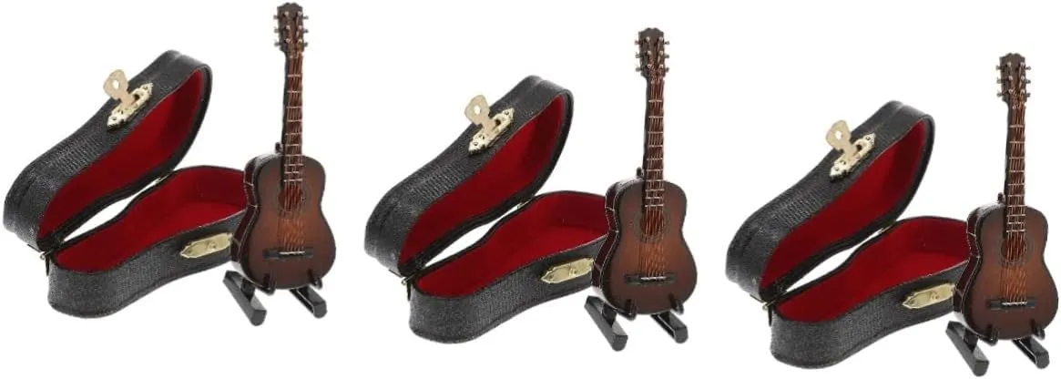 Unique Decorative Item ERINGOGO 3 Sets immature Thailand trilobite Mini Guitar for Boys and Girls Miniature Guitar Model 