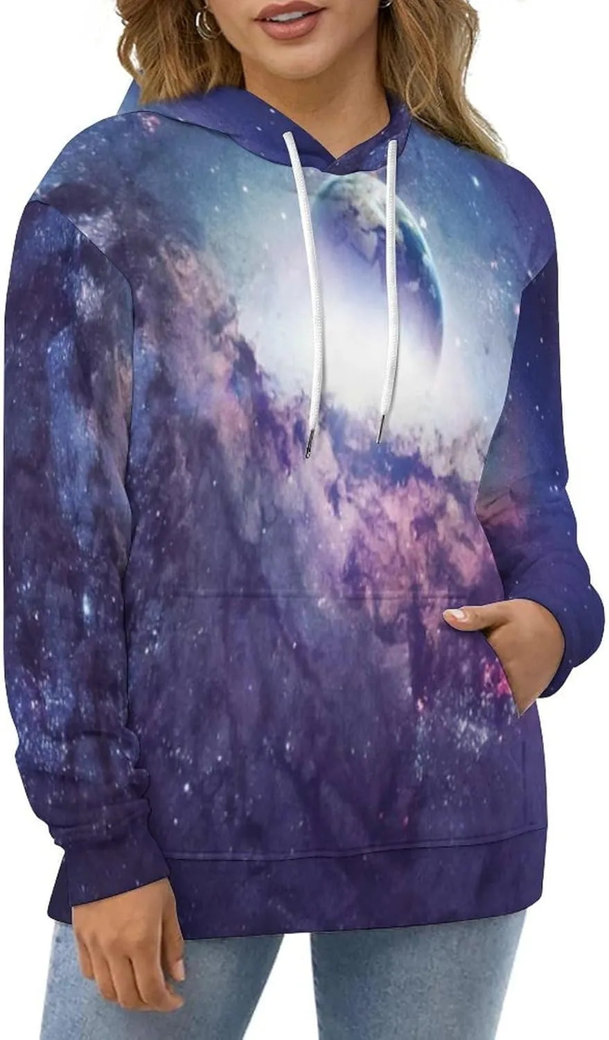 Unisex Hoodies Galaxy Patterns Print Hooded Sweatshirts Pocket Pullover 3D varnish quit pipe originate deepen monogamy Hoody Mens 