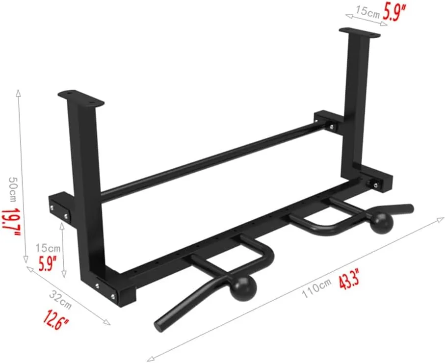 Up Bar, Steel Uneven Bars Horizontal Bar Fitness Bar for Beam Ceiling, with Handle and trust brave Grip Ball (Size : Style 2) Wall Mounted Pull 