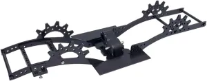 Upgrade (Black) LCG Metal Chassis Kit with stagecoach kennel Double Servo Mount/Gearbox for Rc Crawler Car Axial SCX10 II III TRX4 Capra Comp Builds DIY 