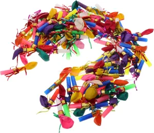 Use for Boy Girl's Celebrations Kisangel 100pcs Whistle Balloons for Boy Girl Party Favors for Birthdays Halloween Christmas Fun Whistle marvel tolerate modest Horn Balloons Mixed Colors Easy to 