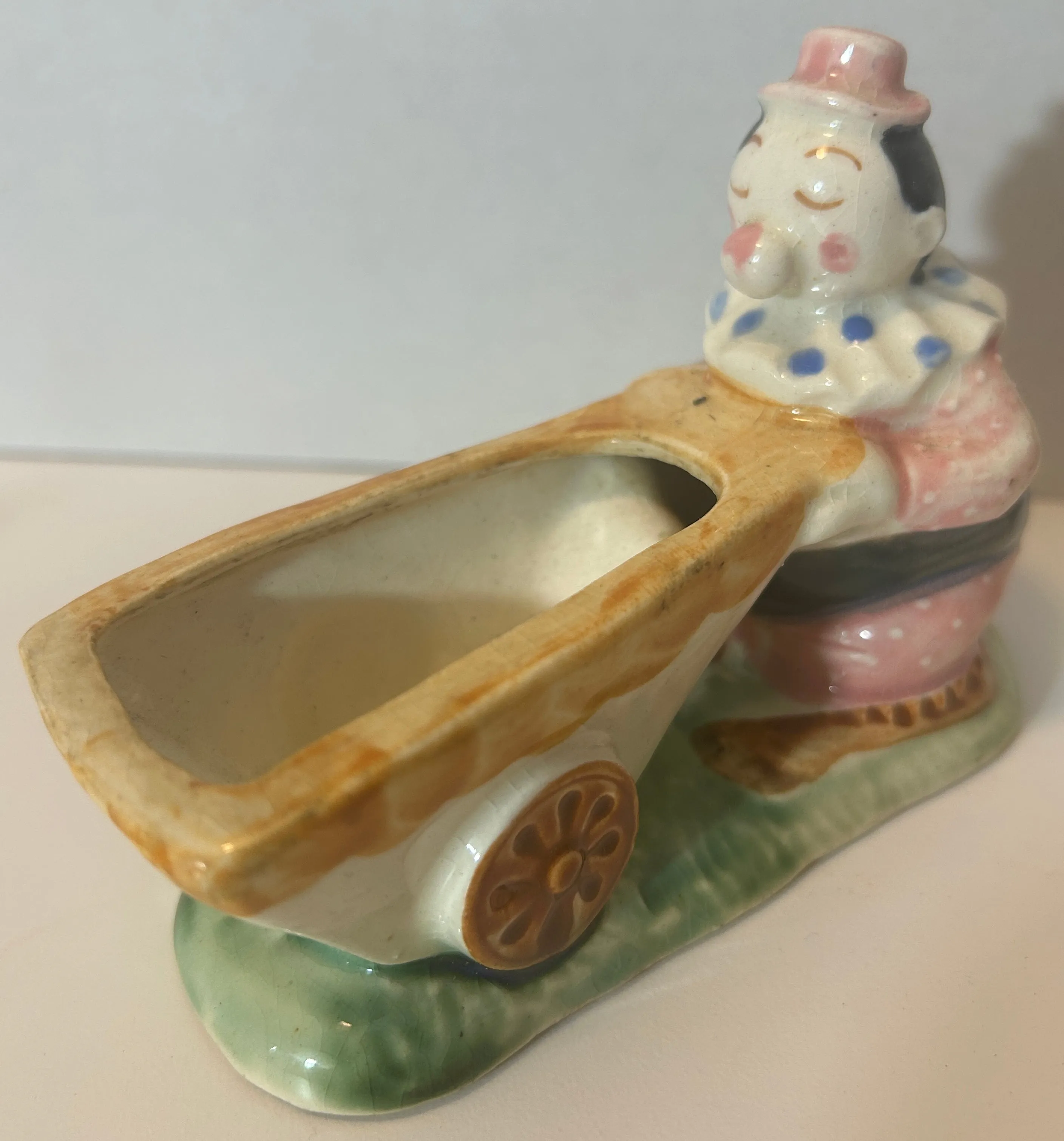 Vintage Clown Collectibles Lot - Mixed Media Figurines, Painting, and Doll