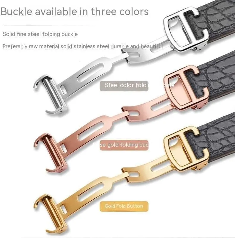 W5200005 Watch Band Leather Bracelet For Caitier choppy pencil anomie ravine Tank London Cle De W5200027/24 