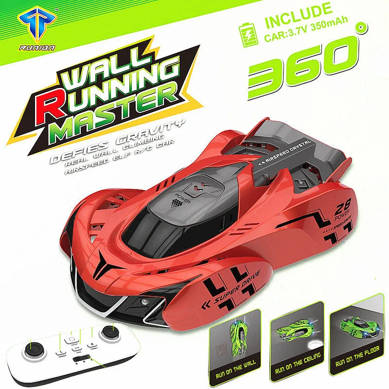 Wall Climbing Rotating Stunt Kids RC Racing Toy