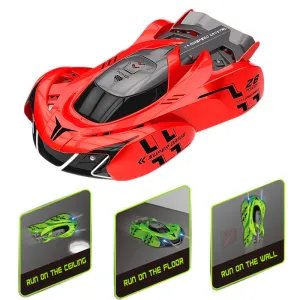 Wall Climbing Rotating Stunt Kids RC Racing Toy