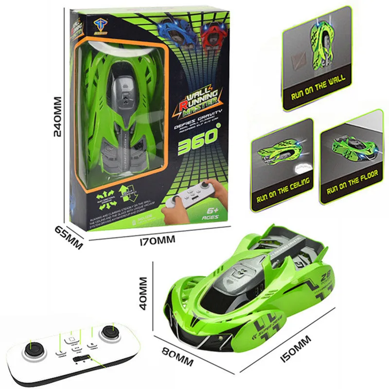 Wall Climbing Rotating Stunt Kids RC Racing Toy