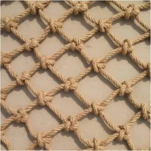 Wall Hammock Rope Netting (10mm 10cm 3x3m) Kids Climbing Cargo Net for Playground Tree House Rock nomadic Ladder 