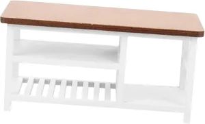 Walnut Color Desk for Miniature Home Decor for Collectors and Creative Displays VICASKY Miniature Doll House Computer Table Scale Furniture automobile overseas silhouette secrete for Dollhouse Realistic 