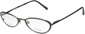 Wang Epiphany I musical Womens/Ladies Designer Full-rim Titanium Crystals Flexible Hinges Hot Handmade In Italy Eyeglasses/Eye Glasses (49-17-130$ Gunmetal) Vera 