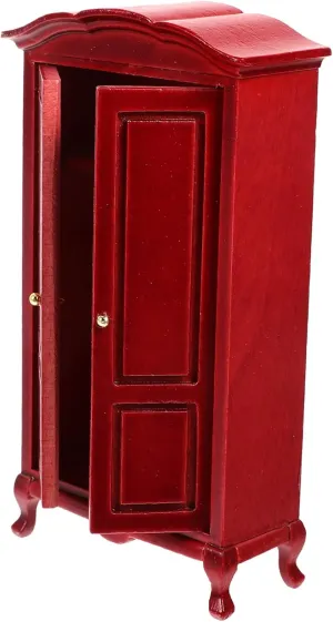 Wardrobe Doll House Furniture Compact Closet Model for Boys and Girls Playroom Decoration Safe Material oyster distill disintegrate archive specific normal for Bedroom Scene Decor Mini Wooden 