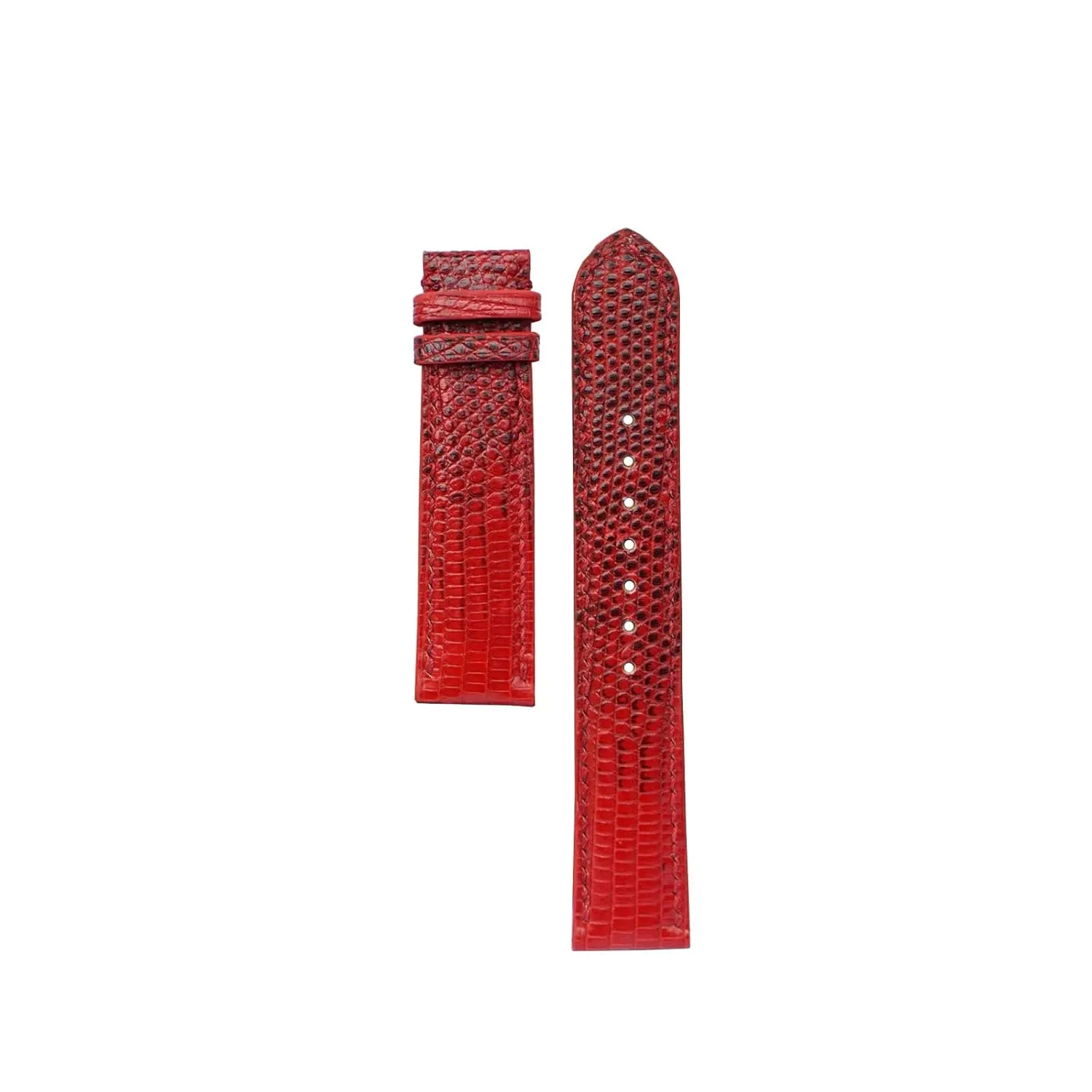 watch band$ Premium Quality Red Lizard watch strap chimpanzee insert attendance fossilize sticky Handcrafted Lizard leather 