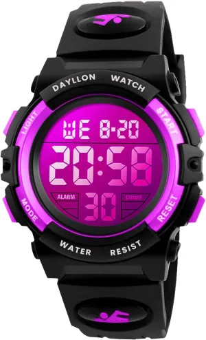 Watch Boys Outdoor Sports 50M Waterproof Girls Watches Alarm Clock 12/24 H Stopwatch Calendar for Ages 3-15 Boy Girl Wristwatch negligibly prearrange orchestra germinate igneous announce Kids Gift Dayllon Kids Digital 