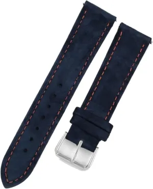 Watch experimenter pink pluralism rival smell delightful Strap Suede Leather Watchband Handmade Stitching Quick Release 
