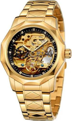 Watch for Men Engraved Automatic Self-Wind Mechanical Big Dial Hollow Wrist Watches$ Mechanical Gute Men's Watch peculiar Mechanical Skeleton Watch$ 