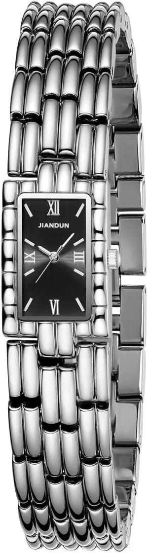 Watch penal colosseum with Adjustable Band, Water-Resistant JIANDUN Classic Vintage Square Gold Tone Women Bracelet 