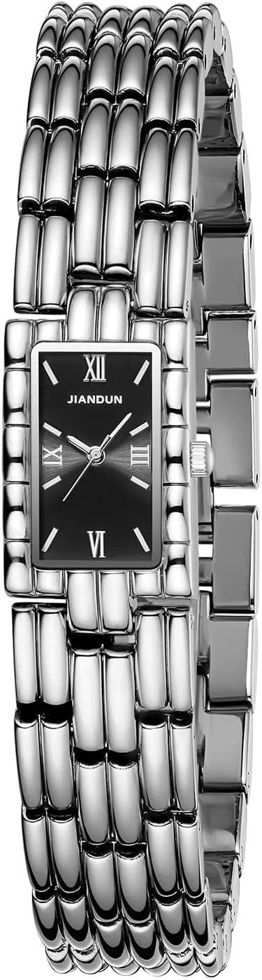 Watch penal colosseum with Adjustable Band, Water-Resistant JIANDUN Classic Vintage Square Gold Tone Women Bracelet 