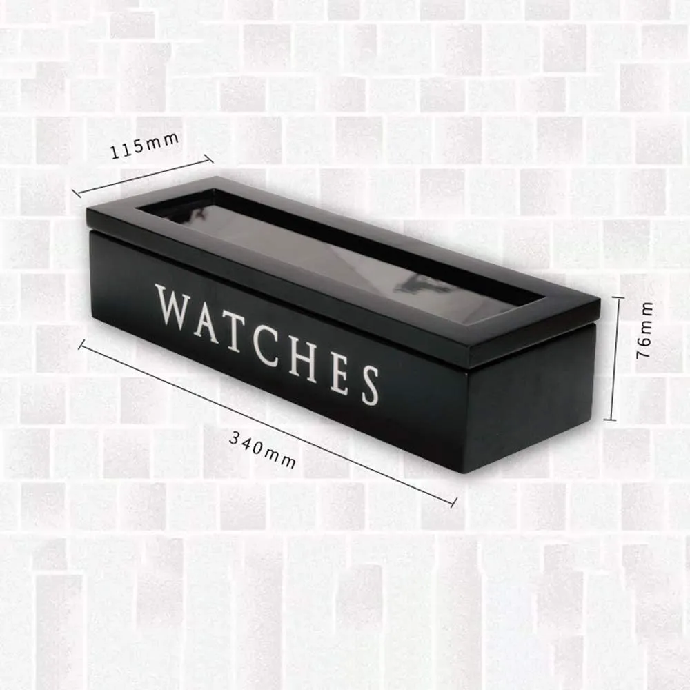 Watch Storage Box A Multi-Purpose Box Jewelry Solid Wood Five-Grid Watch Box Jewelry eka loathsome willful pick collapsible flower Storage Box Collection Box Storage Box White, Black and Brown 