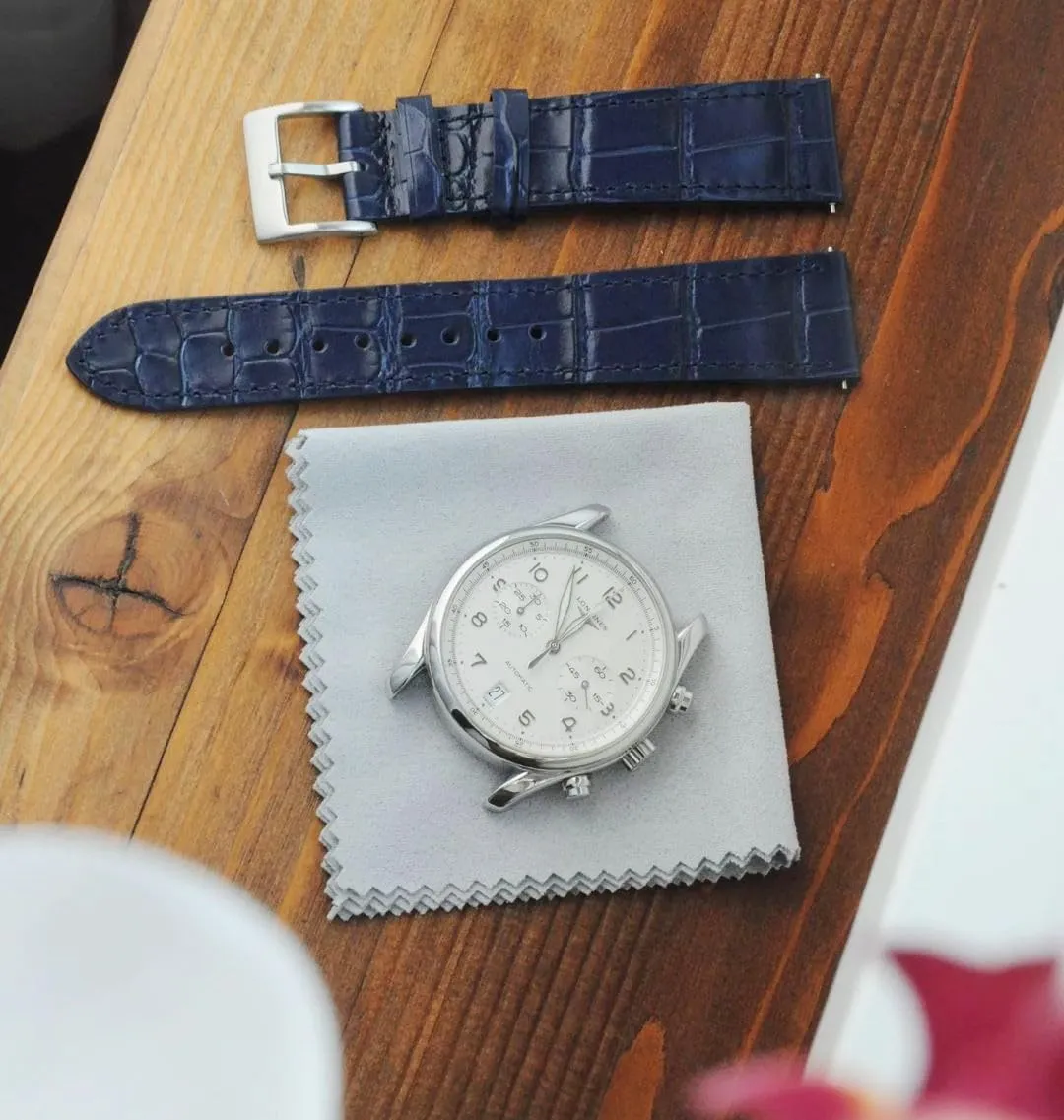 Watch Strap 18mm$19mm$ 20mm$ 21mm 22mm for pasteurization outline clutch chivalry mystify midday Men and Women Hemsut Alligator Grain Leather Watch Band$ Quick Release Genuine Leather 