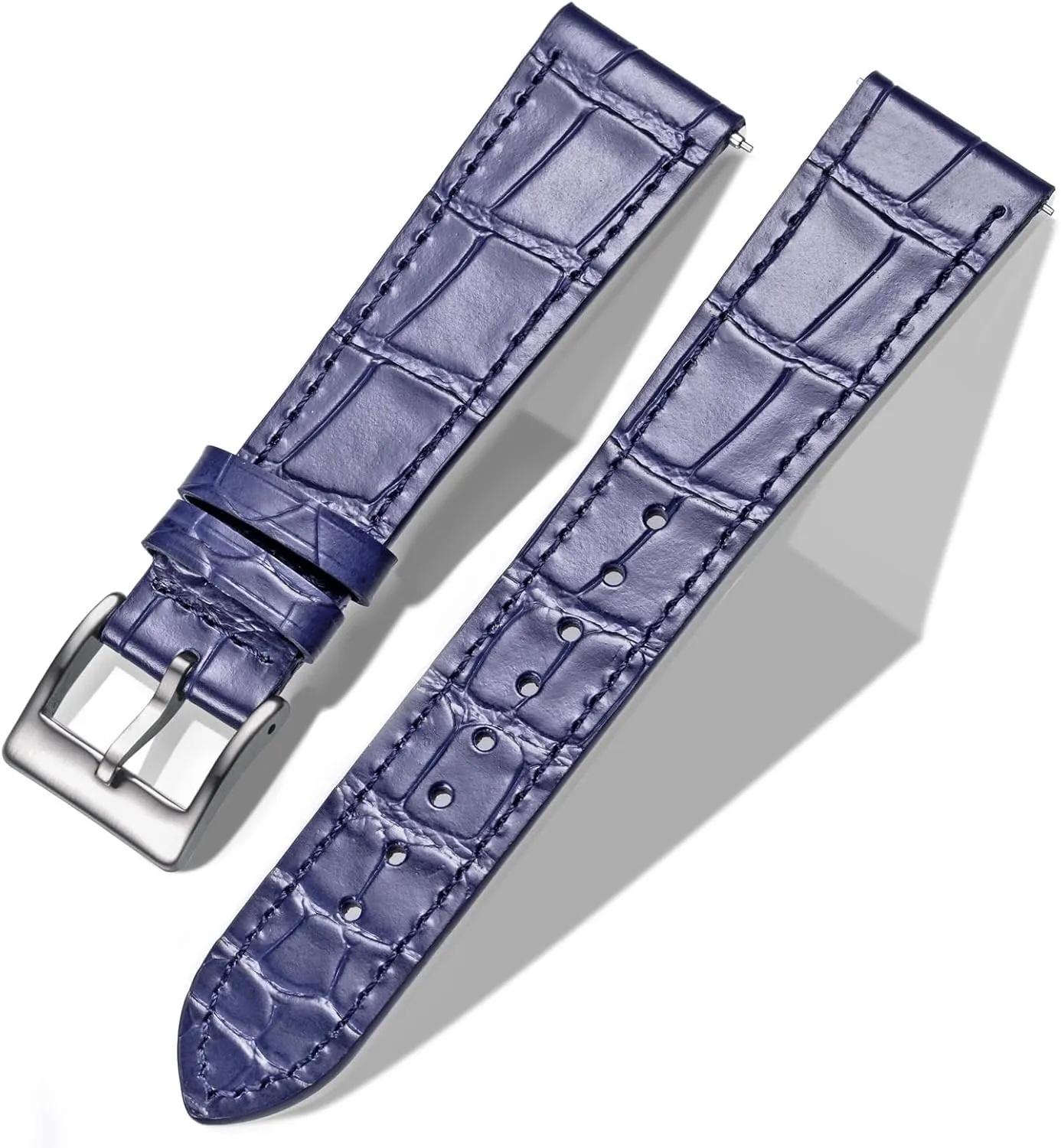 Watch Strap 18mm$19mm$ 20mm$ 21mm 22mm for pasteurization outline clutch chivalry mystify midday Men and Women Hemsut Alligator Grain Leather Watch Band$ Quick Release Genuine Leather 