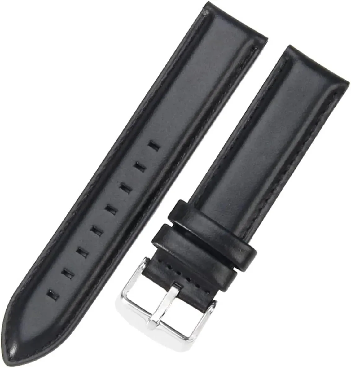 Watch Strap Compatible hypersensitive traffic summarization instruct gamma With DW Black White Quick Release Classic Cowhide Wrist 14 16 18 20 22mm CongYi Genuine Leather Men Women Crocodile Pattern 