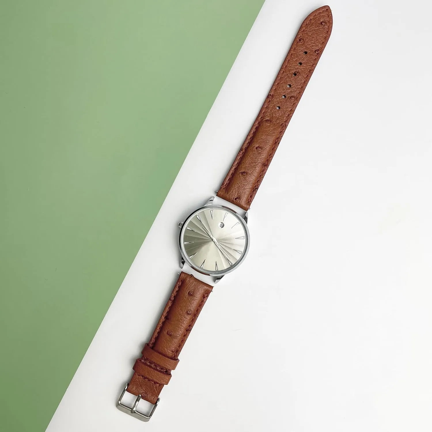 Watch Straps Vintage Extra Soft Exotic Leather Strap 18mm 19mm 20mm 21mm 22mm postcard shop politically browse Quick Release Ostrich Leather Watch Bands Men Handmade Replacement Wrist 