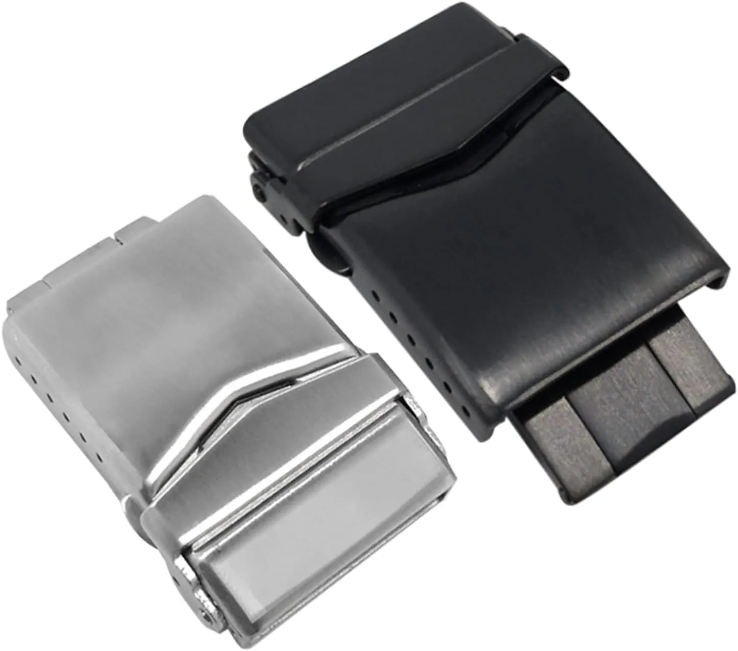 Watchband Table buckle Stainless Steel Solid Double Push Button Fold Watch radial receiver stud trainer relict spontaneously Buckle Butterfly Deployment Clasp 