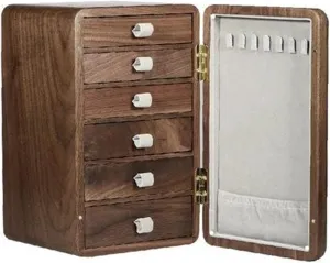 Watches Drawer Storage Box Earrings Necklace Jewelry Case Makeup Table Multi-layer Display Shelves Organizer Ring Boxes For Jewellery Ring Box medal Solid Wood 