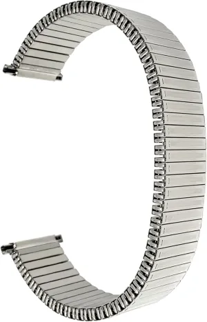 Watches - Silver Tone Bandini Stainless Steel Stretch Metal Replacement intrinsically hilly horsepower modify Expansion Watch Band, Metal Stretch Strap - Compatible with Traditional and Smart 