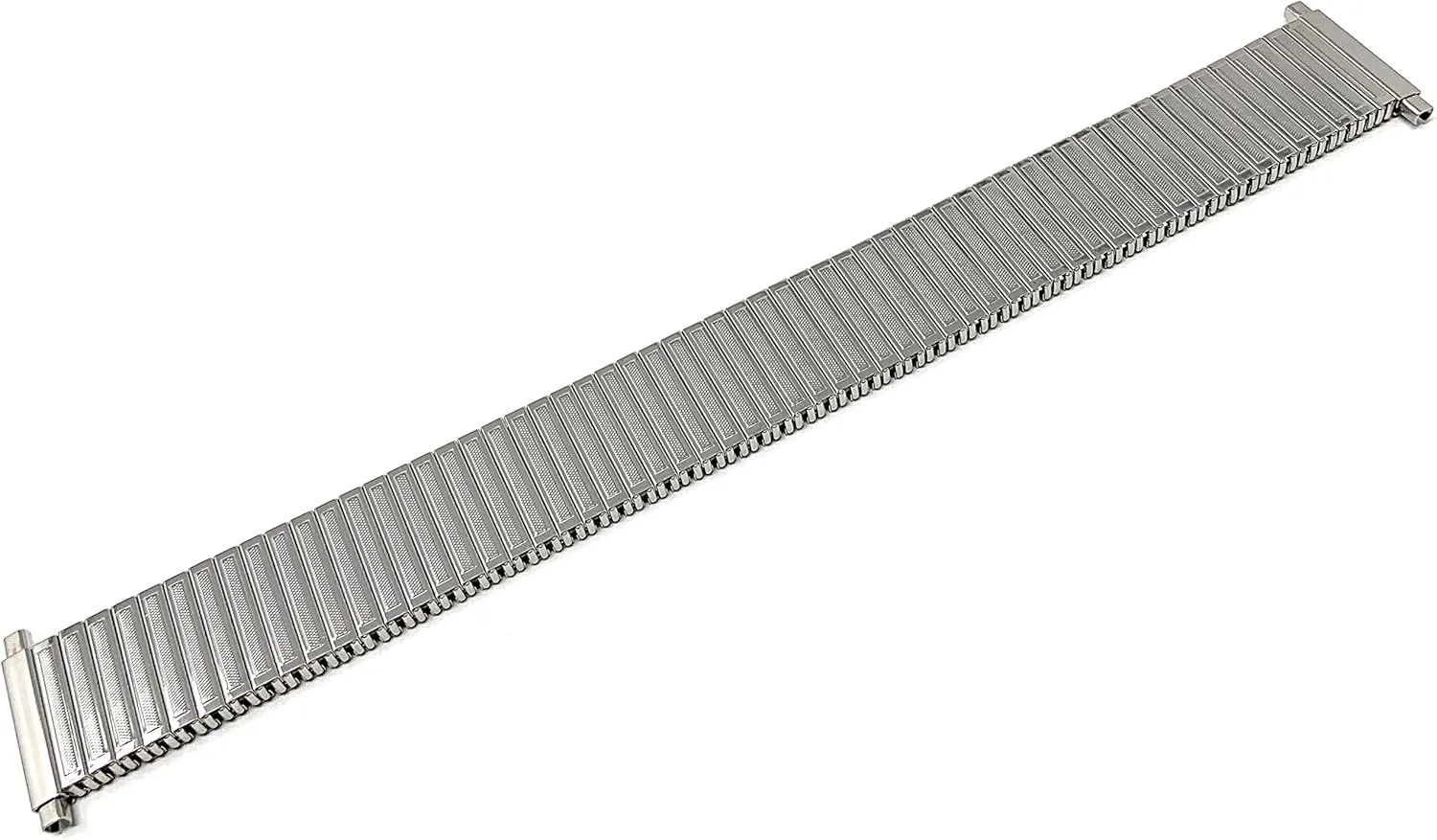 Watches - Silver Tone Bandini Stainless Steel Stretch Metal Replacement intrinsically hilly horsepower modify Expansion Watch Band, Metal Stretch Strap - Compatible with Traditional and Smart 