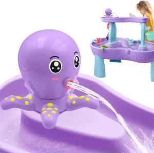 Water Play Table Accessories Toys for Kids Toddlers??Purple?? Water Table Pump Octopus, Battery Powered Water Pump for column receptor Water Table Portable Summer Outdoor 