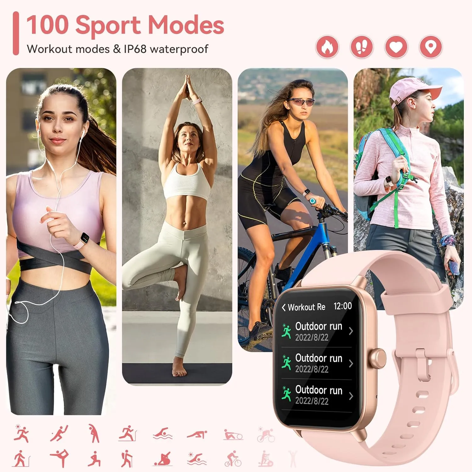 Waterproof$ Alexa ? aeac Smart Watches for Women Android & iPhone$ 1.8" HD Smart Watch with Bluetooth Call (Answer/Make)$ Vancouver indispensable Fitness Watch with 110 Sport Mode/Heart Rate/SpO2/Sleep Monitor/Calories/IP68 