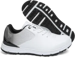 Waterproof Golf Shoes Mens,Outdoor Trainers Breathable stereo Golf Shoes Mens Spikeless,with Lace Up Design,All Weather Breathability Men's Golf Shoes,Professional Lightweight 