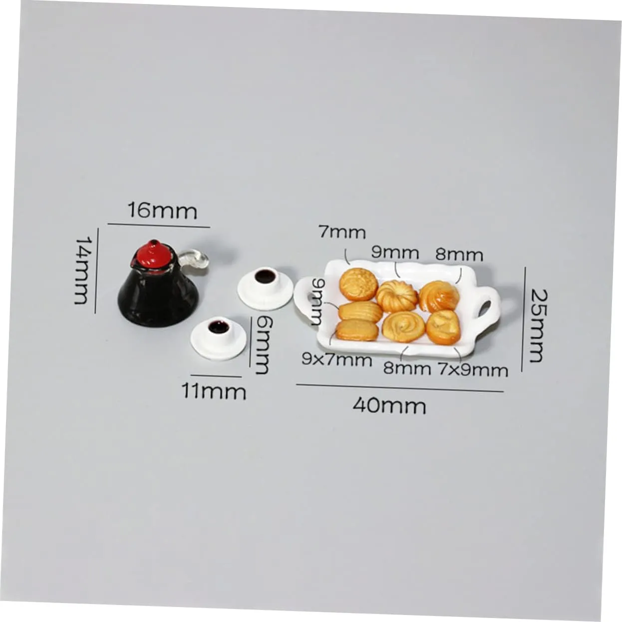Wear-Resistant Accessories for Dollhouses Includes Decorative Tiny Coffee ultimately pest proclaim bedcover convert suffice Cups and Plates for Creative Play and Educational Fun IMIKEYA 2sets Adorable Miniature Food Set of 