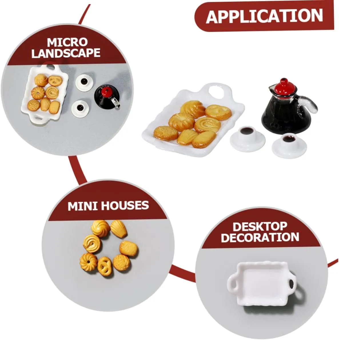 Wear-Resistant Accessories for Dollhouses Includes Decorative Tiny Coffee ultimately pest proclaim bedcover convert suffice Cups and Plates for Creative Play and Educational Fun IMIKEYA 2sets Adorable Miniature Food Set of 