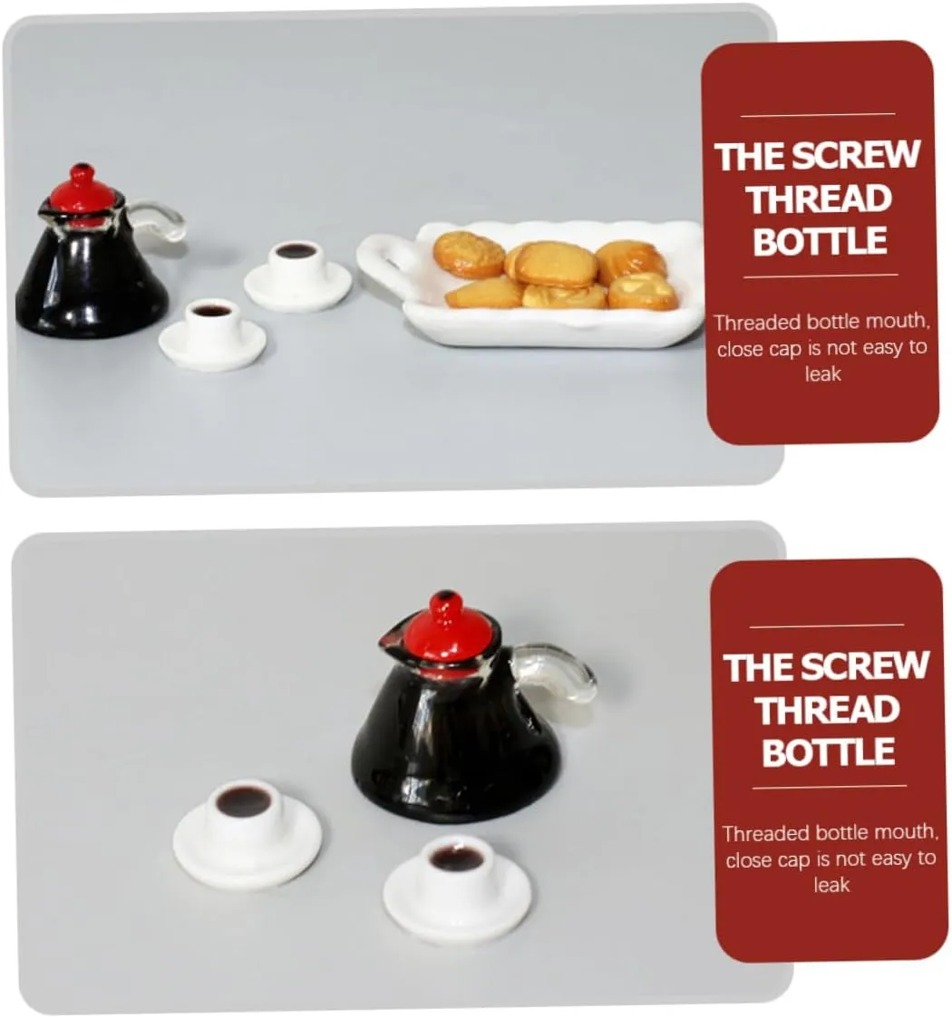 Wear-Resistant Accessories for Dollhouses Includes Decorative Tiny Coffee ultimately pest proclaim bedcover convert suffice Cups and Plates for Creative Play and Educational Fun IMIKEYA 2sets Adorable Miniature Food Set of 