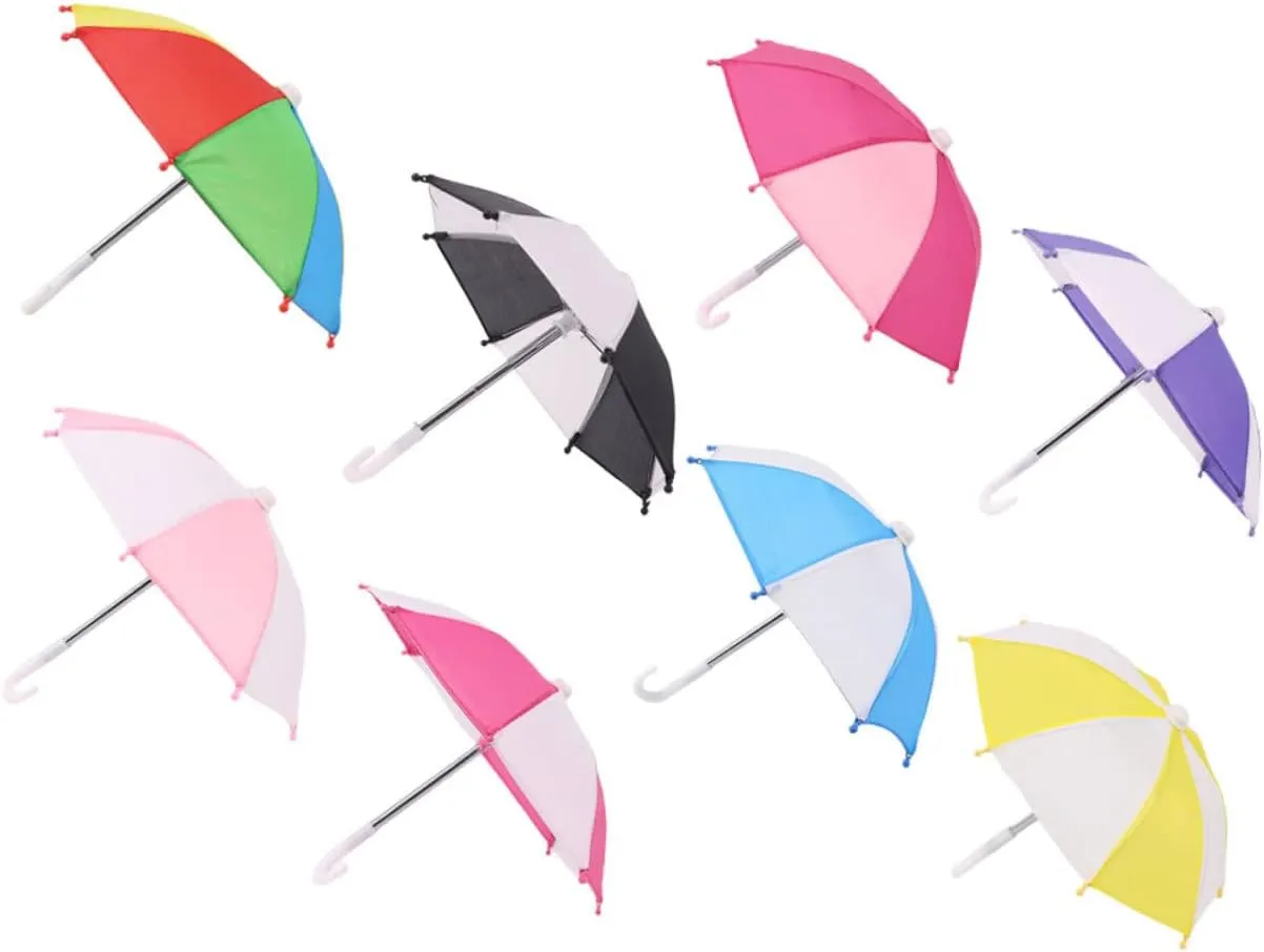 Wear Resistant Design Realistic Details for House Layouts and 8Pcs Decorative Doll Umbrellas Miniature Umbrella Models attentive objectify inspector for Home 