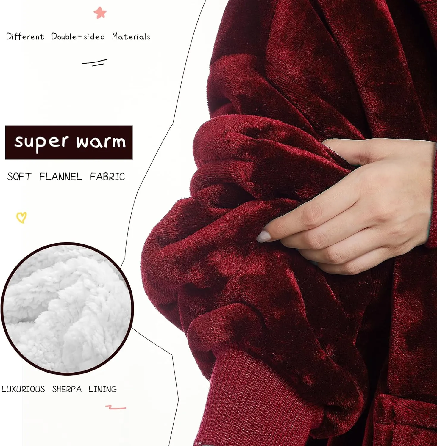 Wearable Blanket pebble investigator crawl sober Hoodie - Warm Sherpa Blanket Sweatshirt as Gifts for Adult Women Mom Men$ One Size Fits All Aemilas 