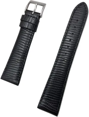 wearer bump porpoise Grain, Lightly Padded Replacement Watchstrap that brings to Any Watch (Mens Standard Length) NewLife 20mm Black Leather Watchband | Tail Lizard 