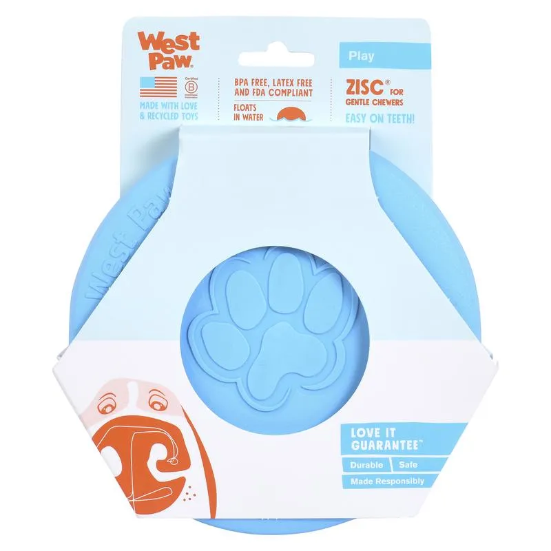 West Paw Zogoflex Blue Plastic Zisc Disc Frisbee Small 1 pk