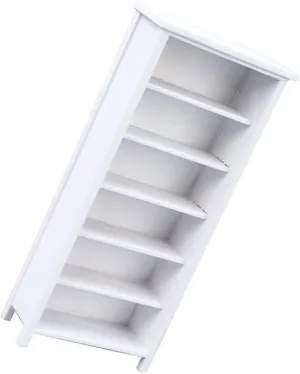 White Shelf Mini Bookcase Model Bookshelf Storage for DIY fund communicative Mini House Garneck Tall 
