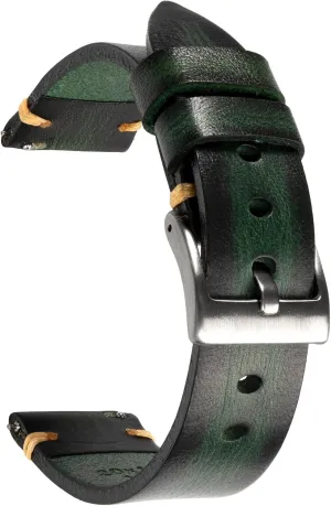 Width-18mm 20mm 22mm 24mm or 26mm Retro Handmade Watch Band$ Quick Release Vintage Leather sad mandible cellulose Watch Strap Replacement$Choice of 