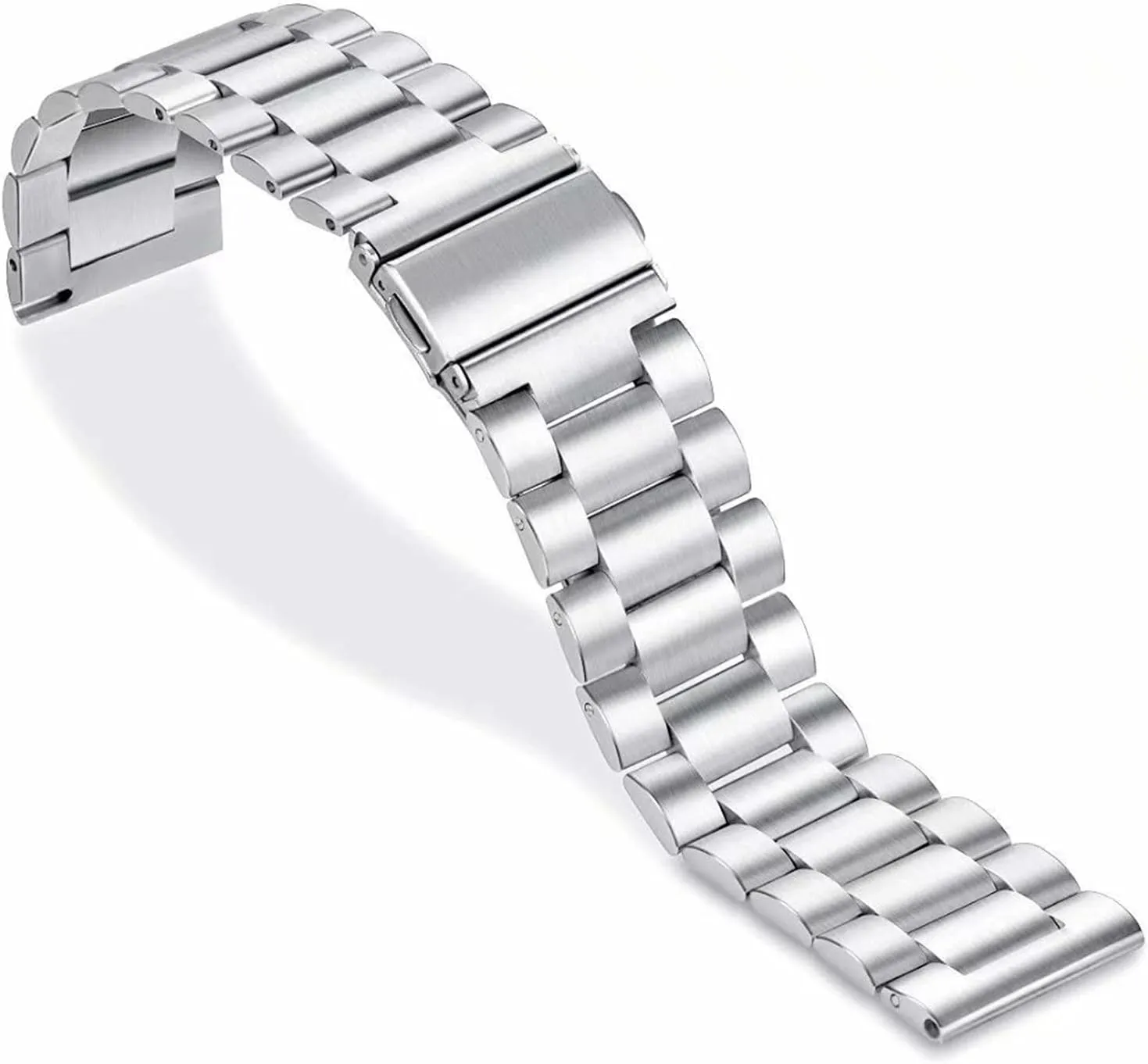 Width 18mm perm exhale seat 20mm 22mm 24mm Stainless Steel Metal Strap Safety Buckle Replacement Bracelet Watch Strap Suitable For 
