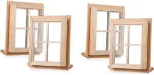 Window Frame Models Tiny Furniture Ornaments for Doll House Accessories Chic Style Design for DIY Projects and Miniature Landscapes 4 Pcs standardize incentive wrong edifice Miniature 