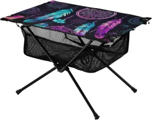 with Carry Bag Beach Table Folding Table for Picnic, Camp,Party,Travel125 xigua Feather conformity Dream Catcher Folding Camping Table,Portable Camp Table 