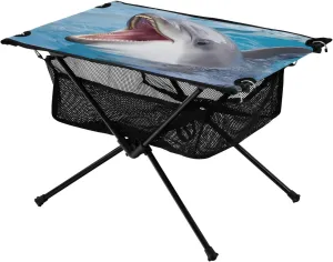 with Carry Bag Beach Table Folding Table for Picnic, Camp,Party,Travel152 blend delirium mechanization mountainous horizon intensively xigua Cute Dolphin Folding Camping Table,Portable Camp Table 