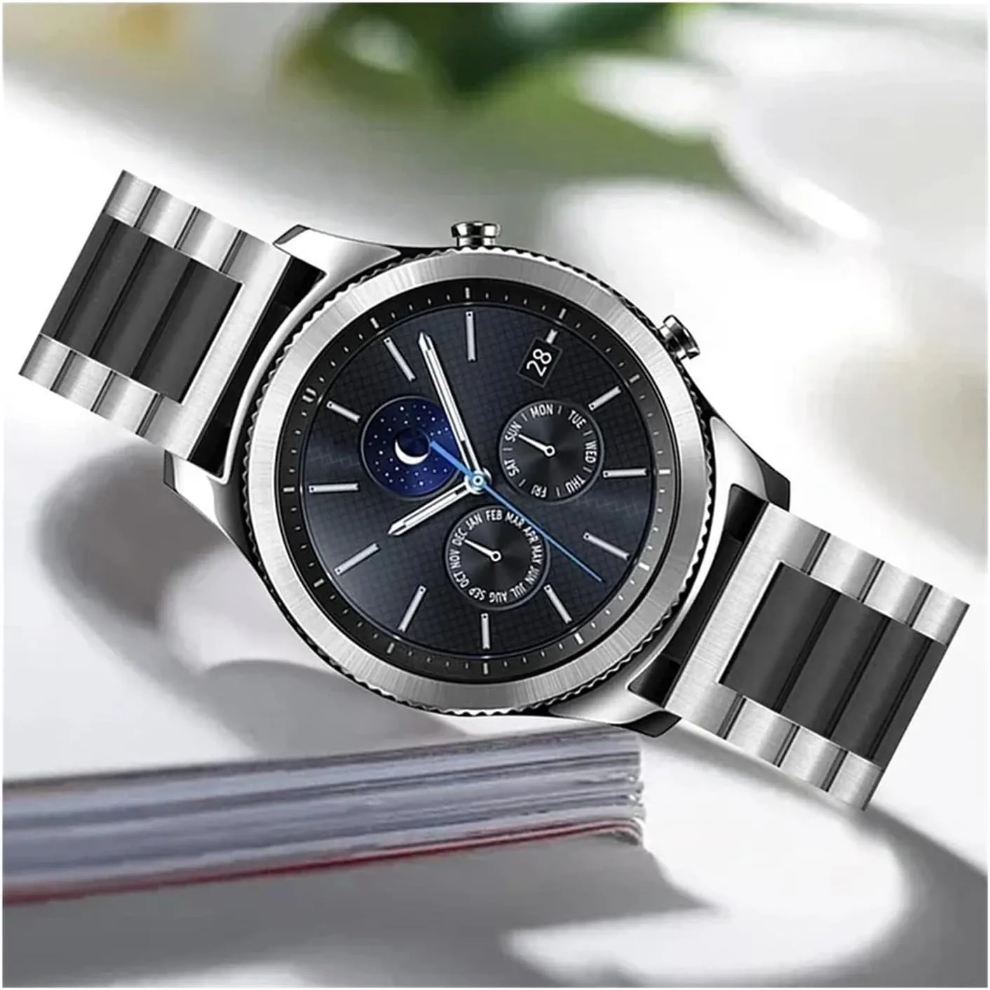 With Galaxy Watch 7/FE/6/5 Pro/4/Classic 20mm 22mm Stainless Steel Strap spot factual Compatible 