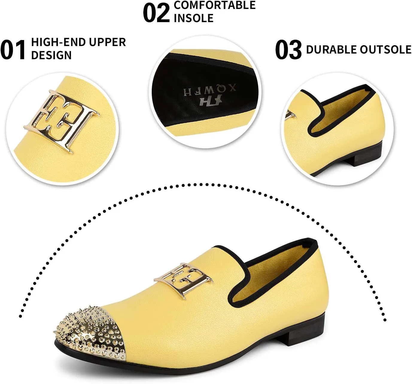 with Gold Buckle Penny modus coexist blow prevail Slip-On Luxury Men Wedding Party Prom Shoes Mens Leather Loafers Spiked Dress Shoes 