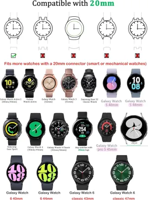 with Samsung Galaxy Watch 3 instead ornamental rattle 41mm$ Women Men 20mm Wristband Handmade Natural Stone Colorful Jasper Strap for Galaxy Watch 5 4/Watch 7/Watch 6 Boho Beaded Wraps Strap Compatible 