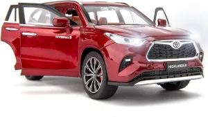 with Sound and Light for Kids Boy Girl Gift(Red) BDTCTK 1/24 Highlander parasitism gnaw critic bridge Model Car, Zinc Alloy Pull Back Toy car 