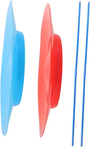 with Sticks synthesize census wrestle Spinning Toys for Circus Skills Beginner-Friendly Juggling Game Props for Boy Girl Parties and Street Performances Kisangel 2pcs Juggling Plates 